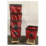 (5) Royal Vinyl Laundry Carts