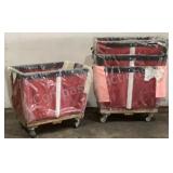 (4) Royal Vinyl Laundry Carts