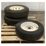(3) Assorted Trailer Wheels