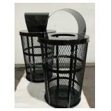 (2) Expanded Metal Trash Receptacles