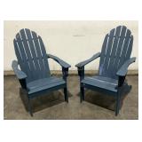 (2) Wooden Patio Chairs