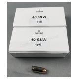 (100 Rnds) Reloaded .40 S&W 165g FMJ FN