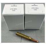 (40 Rnds) Reloaded .270 Winchester 150g SP