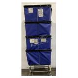 (4) R&B Wire Vinyl Laundry Carts