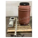 50 Gallon Rain Barrel & Power Pole