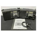 (2) Panasonic 8-Band Analog Portable Radios RF-220