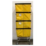 (4) R&B Wire Vinyl Laundry Carts