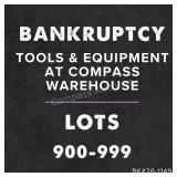 Bankruptcy Tools & Equip. @ Compass - Lots 900-999