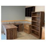 *BANKRUPTCY* L-Shaped Desk, Shelves, Filing Cabine