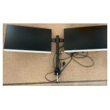 *BANKRUPTCY* (2) HP 24" Monitors w/ Arm Mount