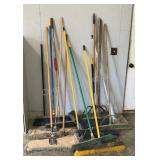 *OFFSITE* (15) Assorted Brooms & Mop