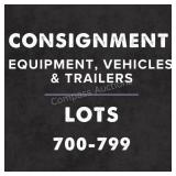 Consignment Equip, Vehicles, & Trl - Lots 700-799