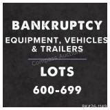 Bankruptcy Equipment, Vehicles & Trl- Lots 600-699