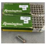 100 Rnds Reloaded .357 Magnum 158g FMJ FP