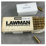 100 Rnds Reloaded 38 Special 125g FMJ FP