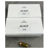100 Rnds Reloaded .45 ACP 230g FMJ