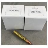 40 Rnds Reloaded .308 Win 150g SP