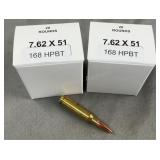 40 Rnds Reloaded 7.62x51 168g HPBT