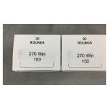 40 Rnds Reloaded .270 Win 150g SP