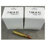 40 Rnds Reloaded 7.62x51 175g HP