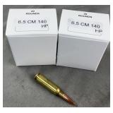 40 Rnds Reloaded 6.5 Creedmoor 140g HP