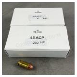 100 Rnds Reloaded .45 ACP 230g HP