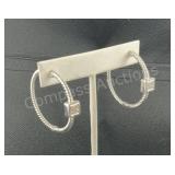.925 Silver Hoop Earrings