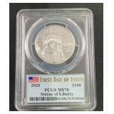 2020 $100 Statue of Liberty Platinum Coin .9995 AP