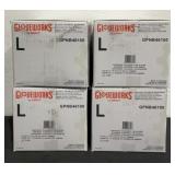 (4) Ammex 1000ct Large Nitrile Gloves GPN46100