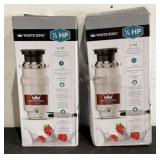 (2) Waste King 1/3 HP Food Waste Disposers 197924