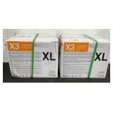 (2) Ammex 1000ct XL Vinyl Gloves GPX348100