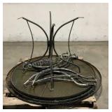 (3) 42" Round Metal Patio Tables