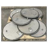 (7) 2ft Steel Man Hole Covers