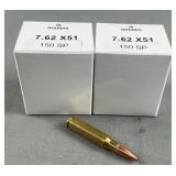(40 Rnds) Reloaded 7.62x51 150g Soft Point