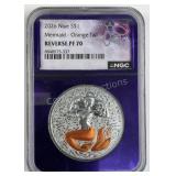 2026 Niue 1oz Silver Mermaid-Orange Tail One Dolla