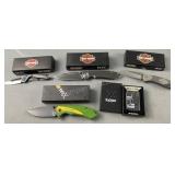 (4) Assorted Folding Knives & Zippo Lighter