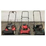 (3) Gas Powered Push Mowers