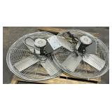 (2) TPI Corp 30" Wall Mount Fans HDH-30G
