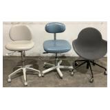 (3) Medical Stools & Chair