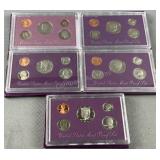 1988-1992 USA Mint Proof Sets