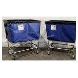 (2) R&B Vinyl Laundry Carts
