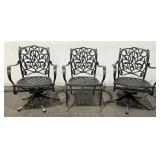(3) Metal Patio Chairs