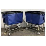 (2) Vinyl Laundry Carts