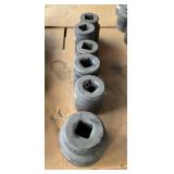 (6) Assorted 1-1/2' Impact Sockets