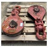 (2) Assorted 25 Ton Snatch Blocks