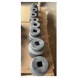 (8) Assorted 1-1/2' Impact Sockets