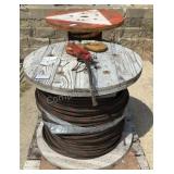 (2) Partial Spools of Braided Steel Cable