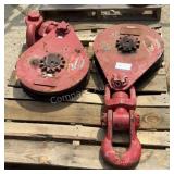 (2) McKissick 25 Ton x 1' Snatch Blocks