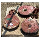 (3) McKissick 15 Ton x 1' Snatch Blocks