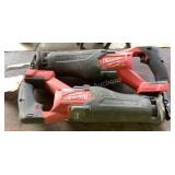 (2) Milwaukee 18v Reciprocating Saws